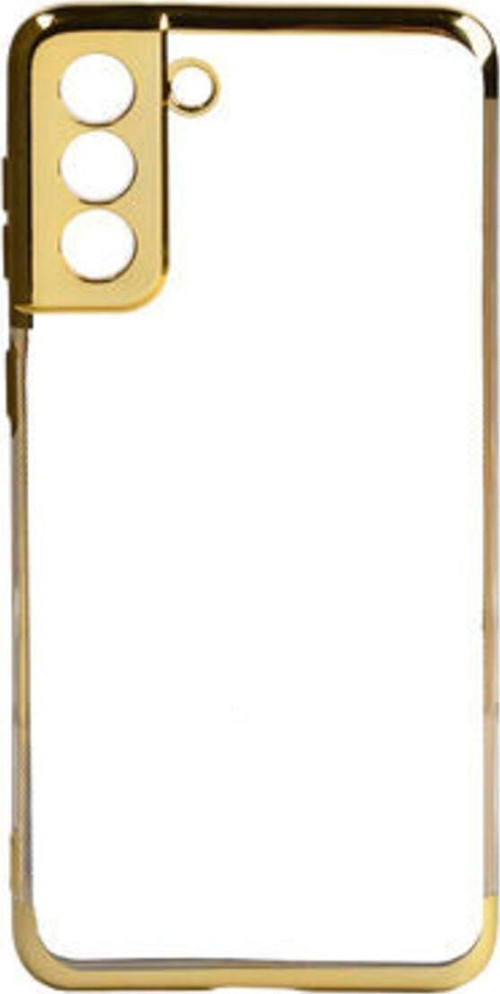 Samsung Galaxy S21 Kenarları Renkli Arkası Şeffaf Bosses Premium Silikon Kılıf