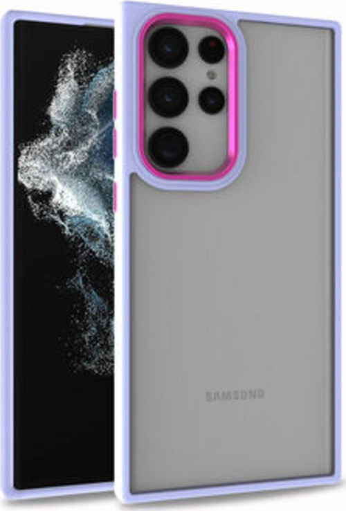 Samsung Galaxy S22 Ultra Şık Görünümlü Ve Arkası Şeffaf Flora Premium Kılıf