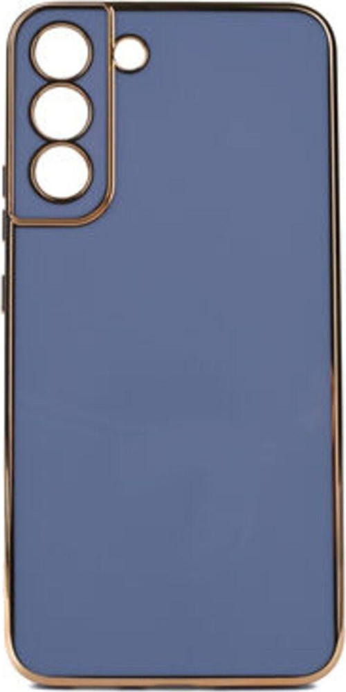 Samsung Galaxy S22 Plus Parlak Yapılı Ve Kenarları Altın Görünümlü Şık Bark Premium Silikon Kılıf