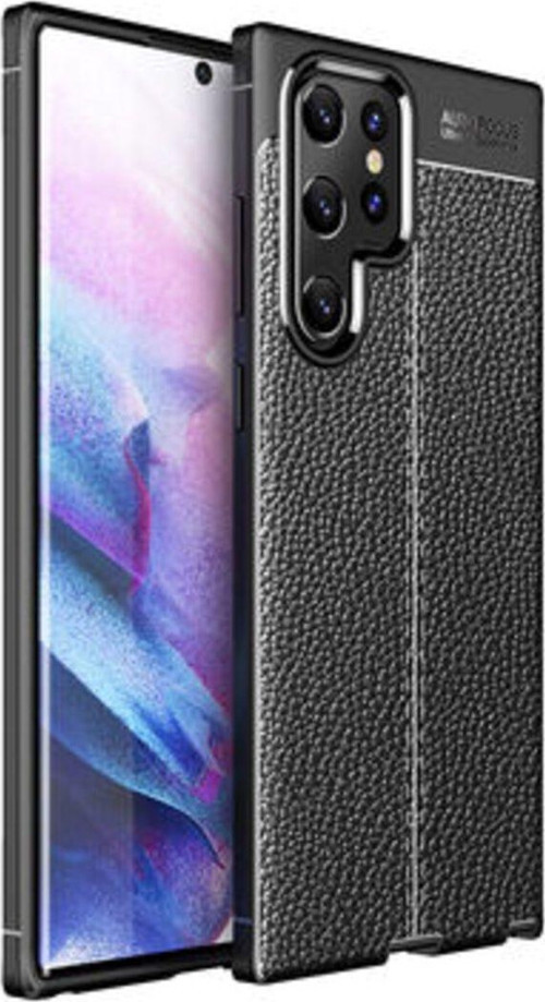Samsung Galaxy S22 Ultra Deri Desenli Yüksek Koruma Sağlayan Niss Premium Silikon Kılıf