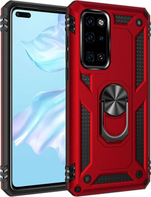Huawei P40 Çift Katmanlı Ve Yüzüklü Tam Koruma Vega Premium Kılıf
