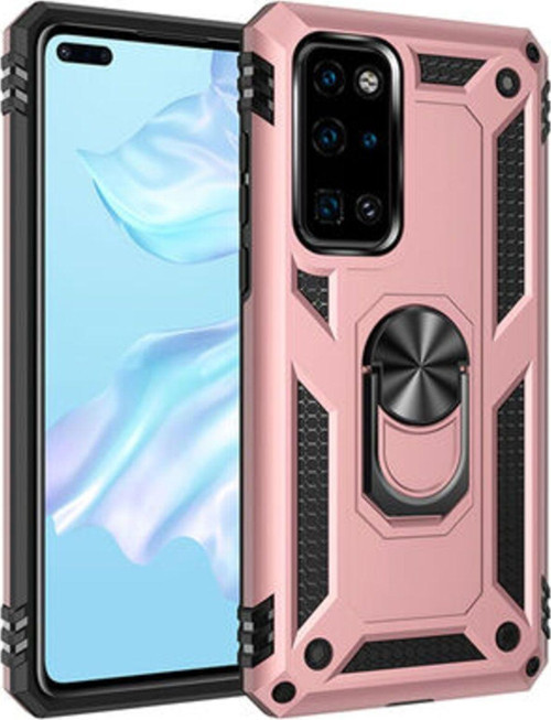 Huawei P40 Çift Katmanlı Ve Yüzüklü Tam Koruma Vega Premium Kılıf