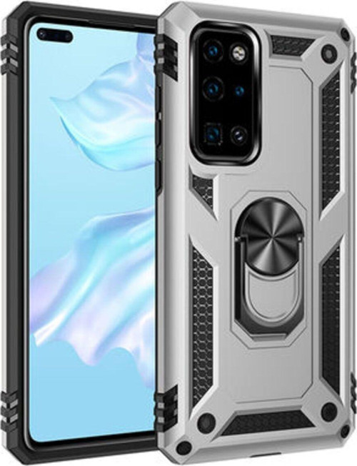 Huawei P40 Çift Katmanlı Ve Yüzüklü Tam Koruma Vega Premium Kılıf