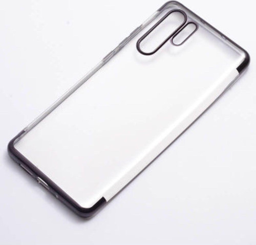 Huawei P30 Pro Kenarları Renkli Arkası Şeffaf Bosses Premium Silikon Kılıf