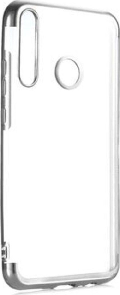 Huawei P40 Lite E Kenarları Renkli Arkası Şeffaf Bosses Premium Silikon Kılıf