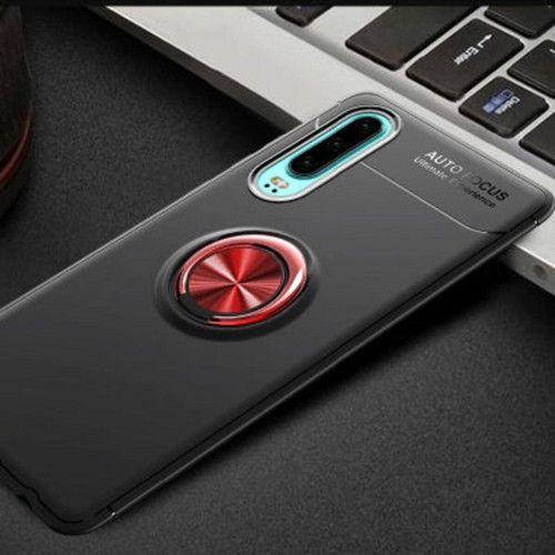 Huawei P30 Ultra Koruma Sağlayan Stant Özellikli Yüzüklü Ravel Silikon Kılıf