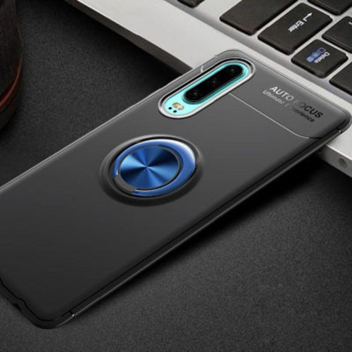 Huawei P30 Ultra Koruma Sağlayan Stant Özellikli Yüzüklü Ravel Silikon Kılıf