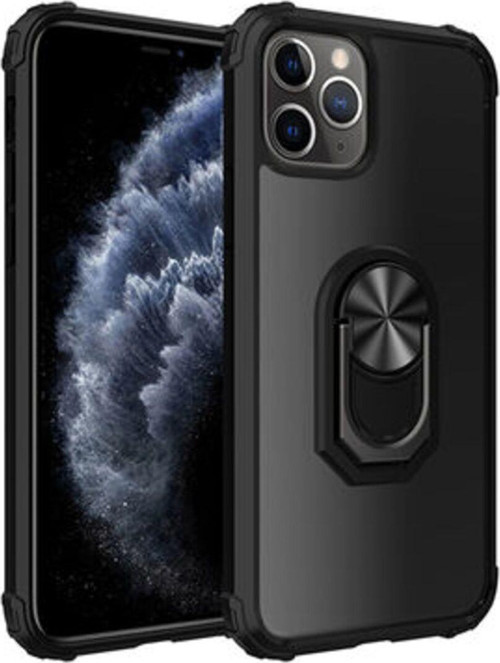 İphone 11 Pro Max Yüzüklü Ve Kenarları Renkli Köşe Korumalı Mola Premium Pc Silikon Kılıf