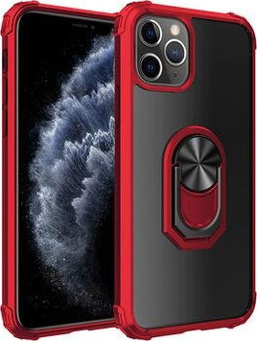İphone 11 Pro Max Yüzüklü Ve Kenarları Renkli Köşe Korumalı Mola Premium Pc Silikon Kılıf