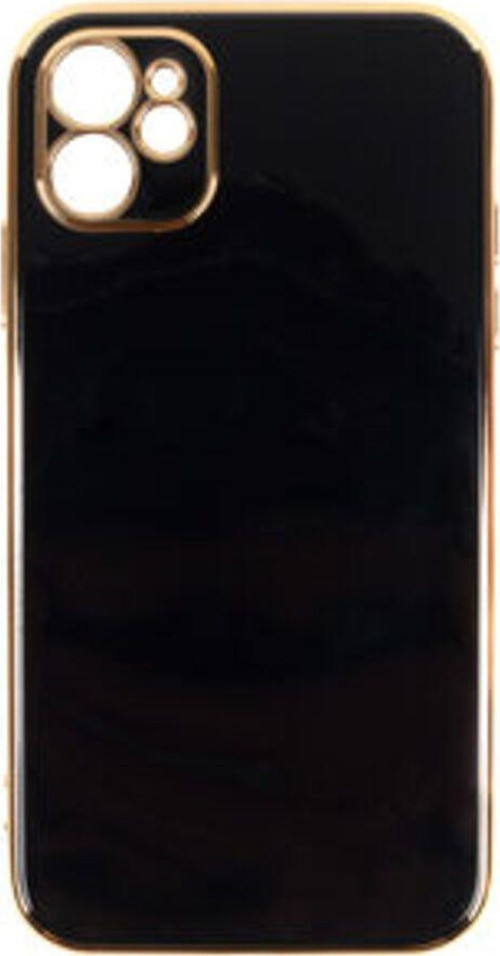 İphone 11 Parlak Yapılı Ve Kenarları Altın Görünümlü Şık Bark Premium Silikon Kılıf