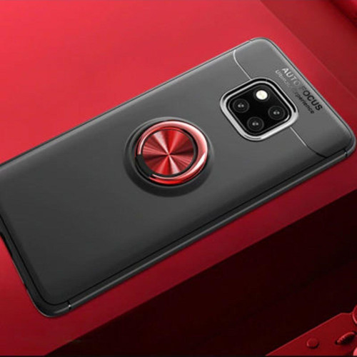 Huawei Mate 20 Pro Ultra Koruma Sağlayan Stant Özellikli Yüzüklü Ravel Silikon Kılıf