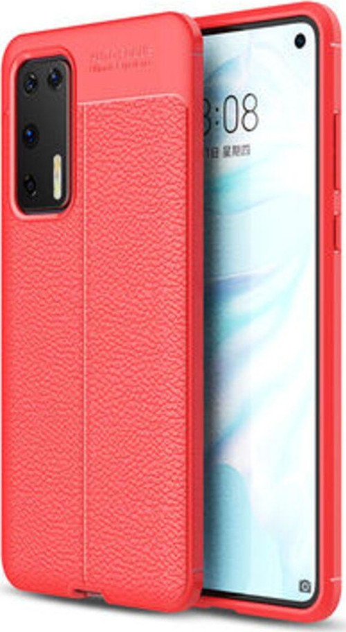 Huawei P40 Deri Desenli Yüksek Koruma Sağlayan Niss Premium Silikon Kılıf