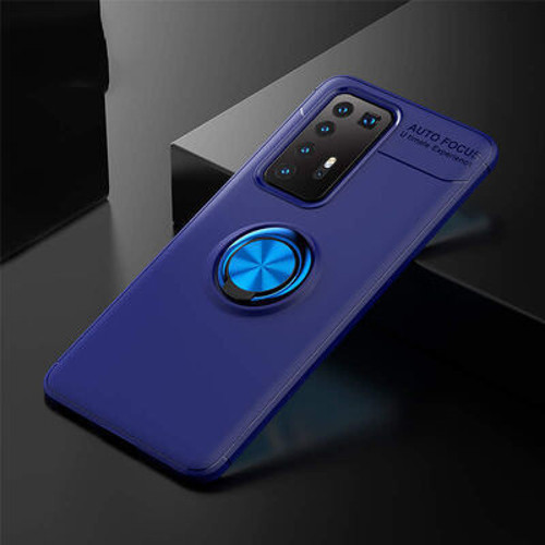 Huawei P40 Pro Ultra Koruma Sağlayan Stant Özellikli Yüzüklü Ravel Silikon Kılıf