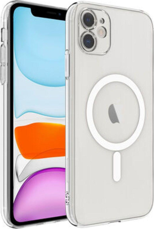 İphone 12 Kılıf Magsafe Şarj Özellikli Şeffaf Kamera Çerçeveli Porto Kapak