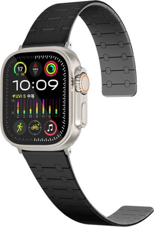 Apple Watch 7 45Mm Krd-111 Çizgili Desenli Silikon Kordon