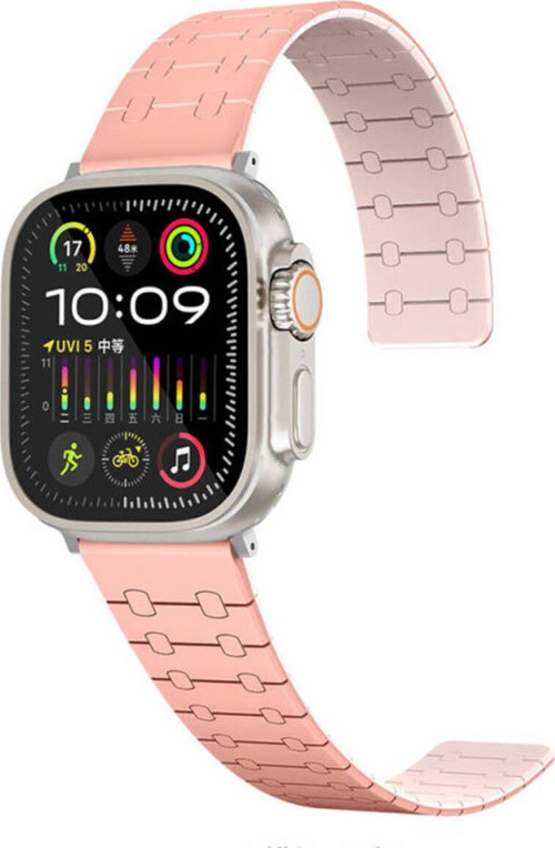 Apple Watch Ultra 49Mm Krd-111 Çizgili Desenli Silikon Kordon