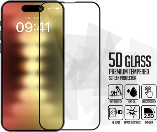 İphone 13 Pro Max Gerçek Uyumlu 9H Ekranı Tam Kaplayan Rika Ekran Koruyucu Kırılmaz Cam