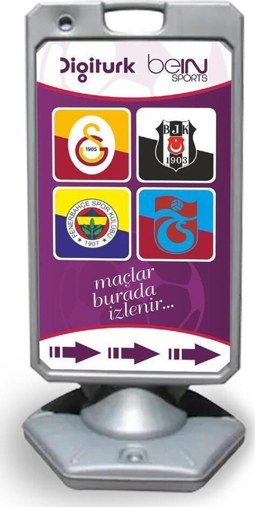 Taraftar Reklam Ve Yönlendirme Uyari Dubasi A Tabela Gri