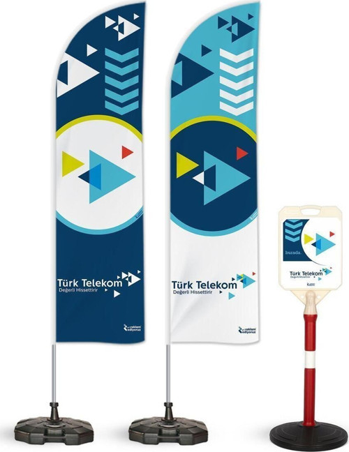 Türk Telekom 2 Yelken Bayrak + 1 Yön. Dubası Paketi V1
