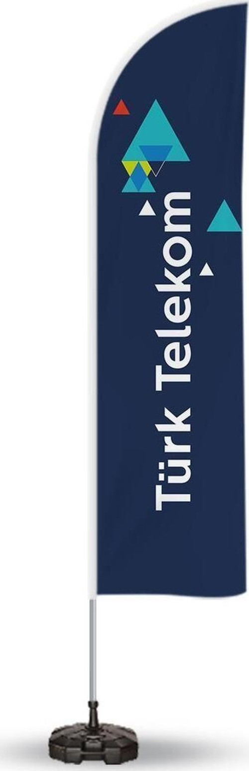 Türk Telekom Reklam Yönlendirme Ve Tanıtım Yelken Bayragı Mavi