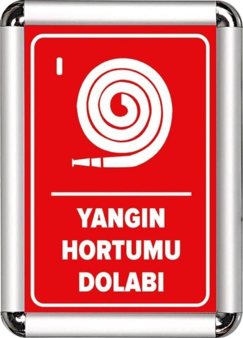 Yangın Hortumu Dolabı A3 Cerceveli Uyarı Ve Yönlendirme Levhası