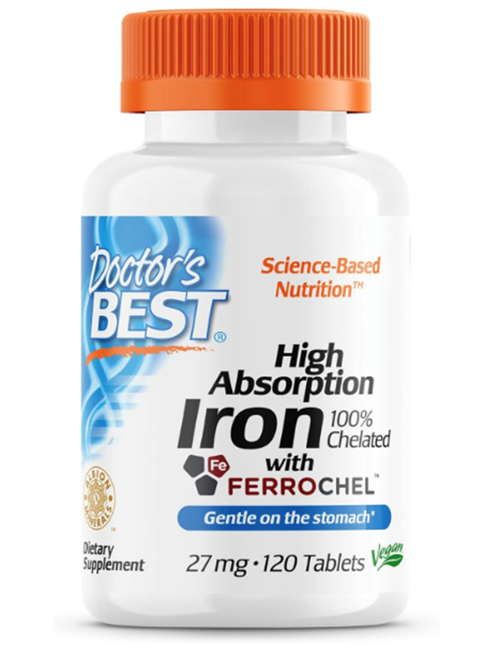 Doctor'S Best High Absorption Iron Chelated With Ferrochel, Gentle On The Stomach, Immune Health, B