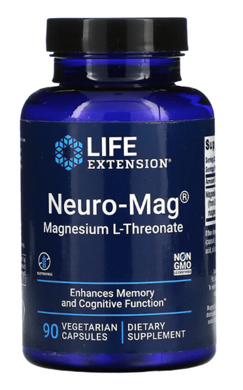 Lıfe Nutrıtion Neuro-Mag Magtein Magnesium L-Threonate 90 Veg Capsul.Usa Menşei.Ozelsporcugıdaların
