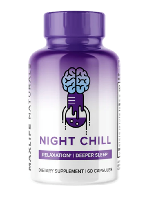 Swanson Maxlife Naturals Night Chill - Night Time Natural Anxiety & Stress Support 60 Capsul.Made In Usa 35