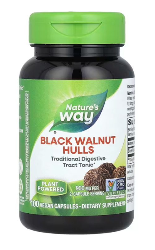 Swanson Nature'S Way, Black Walnut Hulls, 900 Mg, 100 Vegan Capsul.Usa Menşei.Ozelsporcugıdaların'Dan.3732