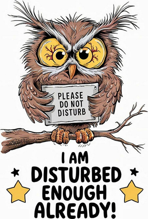 Yeternince Rahatsız Edildim Desenli Mdf Tablo 50 cm x 70 cm