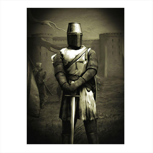 Tapınak Şovalyesi Art Mdf Tablo 50 cm x 70 cm