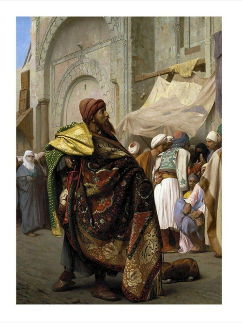 Kahire'De Halı Taciri Art Mdf Poster 50 cm x 70 cm