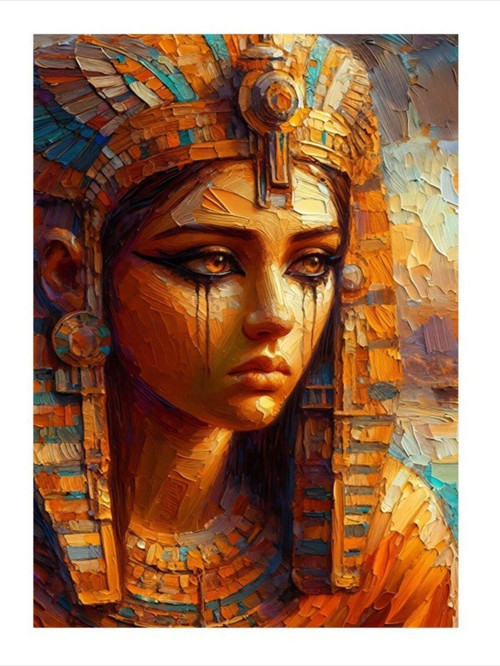 Ağlayan Mısır Kraliçesi Dekoratif Mdf Tablo 50 cm x 70 cm