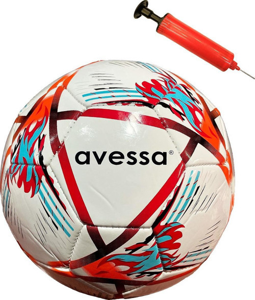 FT150-100KB Futbol Topu Kırmızı Beyaz 3 astar Pompalı