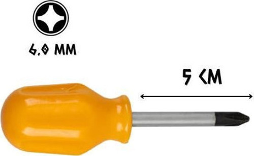 Küçük Topaç Tornavida YILDIZ Uçlu 6.0 - 5 cm.