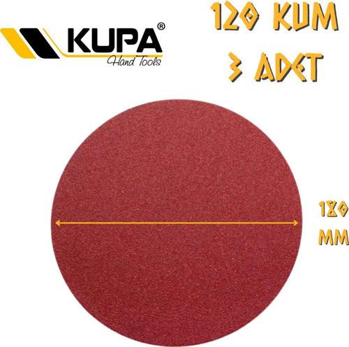 Yuvarlak Cırt Zımpara 180 mm - P120 Kum - 3 Adet
