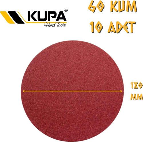 Yuvarlak Cırt Zımpara 180 mm - P60 Kum - 10 Adet