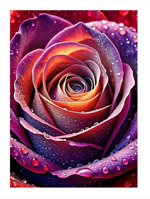 Kırmızı Gül Dekoratif ahşap Tablo 25 cm x 35 cm