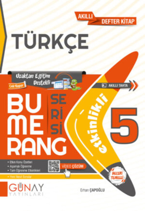 5.Sınıf Bumerang Türkçe Etkinlikli Akıllı Kitap 2022-2023