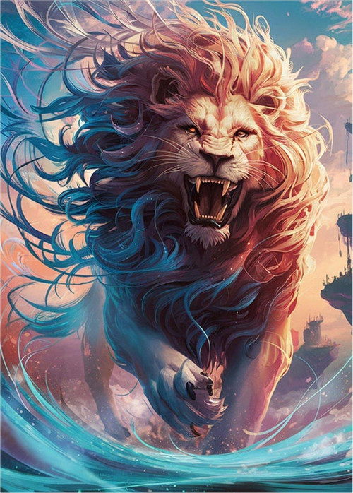Savaşçı Aslan Yelesi Dekoratif ahşap Tablo 25 cm x 35 cm