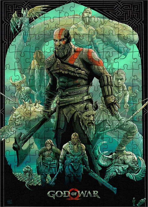 Ahşap Mdf Puzzle Yapboz God Of War 120 Parça 25 x 35 cm
