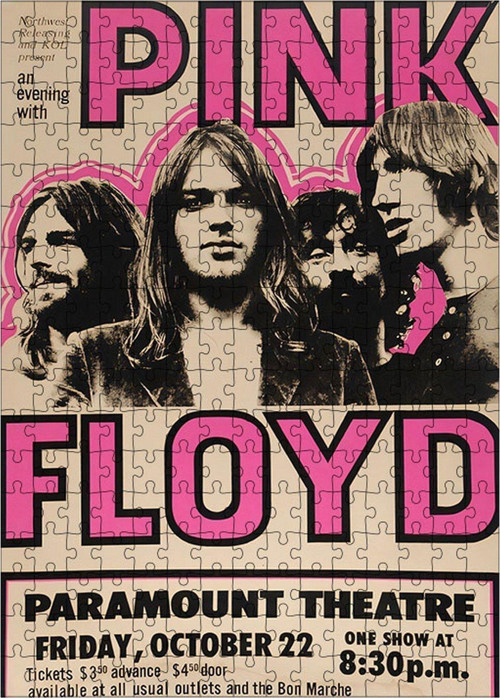 Ahşap Mdf Puzzle Yapboz Pink Floyd Afiş 255 Parça 35 x 50 cm