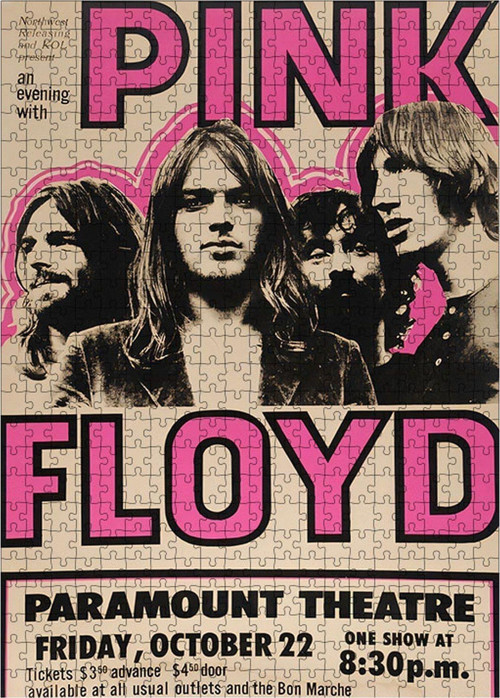 Ahşap Mdf Puzzle Yapboz Pink Floyd Afiş 500 Parça 50 x 70 cm