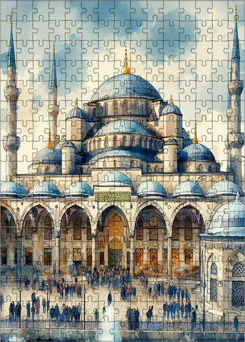 Ahşap Mdf Puzzle Yapboz Sultanahmet Camii 255 Parça 35 x 50 cm