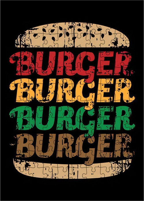Ahşap Mdf Puzzle Yapboz Hamburger Temalı 120 Parça 25 x 35 cm