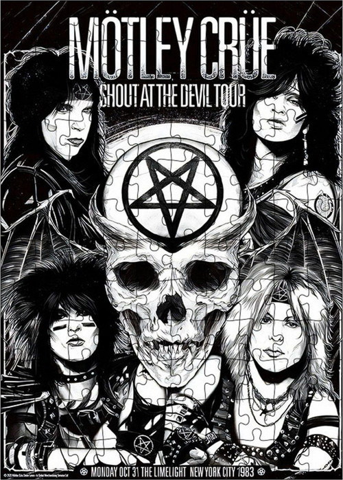 Ahşap Mdf Puzzle Yapboz Mötley Crüe Müzik Grubu 120 Parça 25 x 35 cm