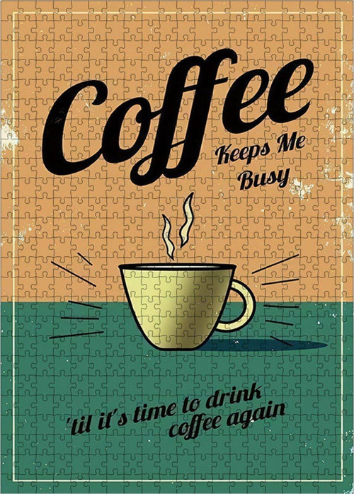 Ahşap Mdf Puzzle Yapboz Coffee Afiş 500 Parça 50 x 70 cm