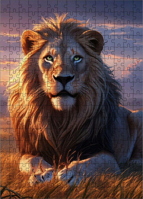 Ahşap Mdf Puzzle Yapboz Erkek Aslan 255 Parça 35 x 50 cm