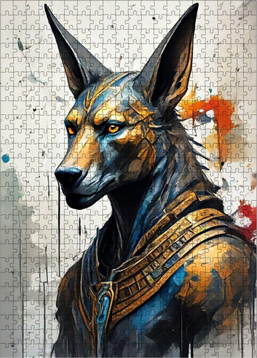 Ahşap Mdf Puzzle Yapboz Eski Mısır Anubis 500 Parça 50 x 70 cm