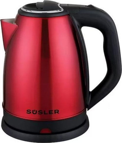 SS-4110 Spring 1500 W 1.8 lt Kırmızı Çelik Kettle